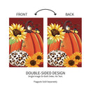 Animal Print Pumpkin Garden Suede Flag_x000D_