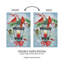 Cardinal Lantern Suede Garden Flag_x000D_