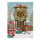 Christmas Sled Suede Garden Flag_x000D_
