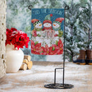 Christmas Cheer Snowmen Suede Garden Flag