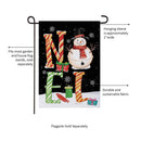 Noel Snowman Suede Garden Flag_x000D_