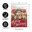 Red Truck with Puppies Garden Suede Flag