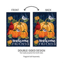 Welcome Friends of Fall Applique House Flag