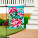 Pink Hydrangeas Applique Garden Flag
