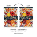 Fall Floral Applique Garden Flag_x000D_