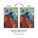 Turkey Time Applique Garden Flag_x000D_