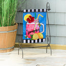 Pink Lemonade Applique Garden Flag