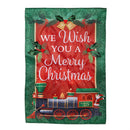 North Pole Express Applique Garden Flag_x000D_