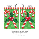Candy Cane Christmas Applique Garden Flag
