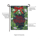 Merry Christmas Mistletoe Applique Garden Flag