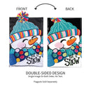 Let It Snow-Man Applique Garden Flag