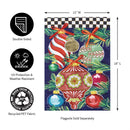 Happy Holidays Ornaments Applique Garden Flag_x000D_