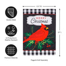 Merry Christmas Cardinal Garden Applique Flag