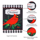 Merry Christmas Cardinal Garden Applique Flag