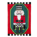 Patterned Nutcracker Garden Applique Flag