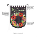Welcome Wreath Applique Garden Flag