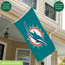 Miami Dolphins Single Sided Flag w/ 2 Grommets, 3'x5'