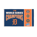 Detroit Tigers Single Sided Flag w/ 2 Grommets, 3'x5' Multi Win Flag