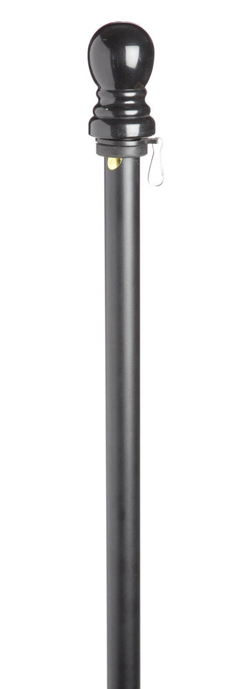 Metal House Flag Pole, Black,20065