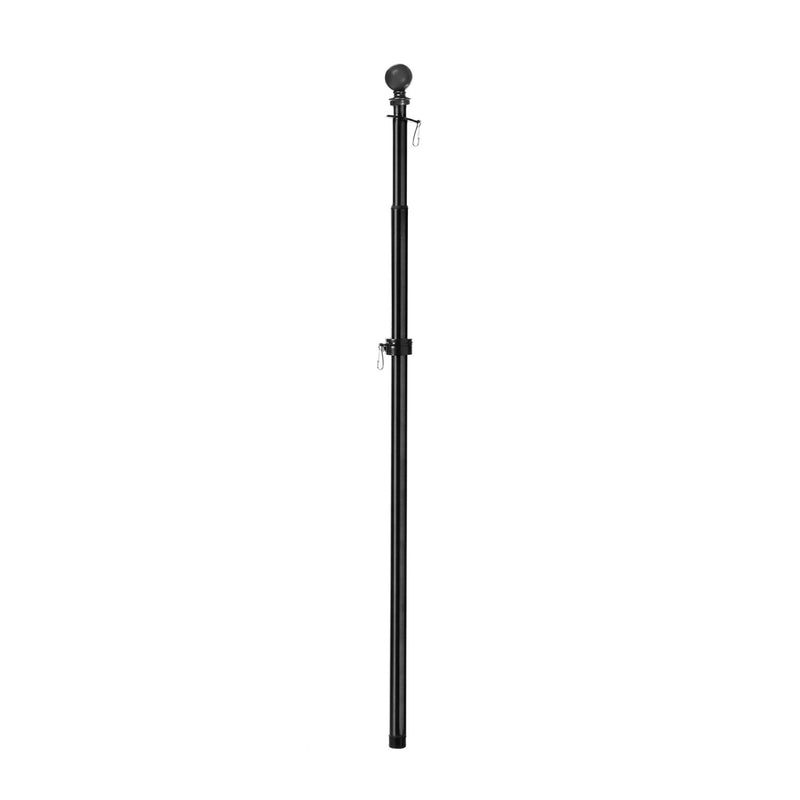 Metal Extendable House Flag Pole, Black,20112