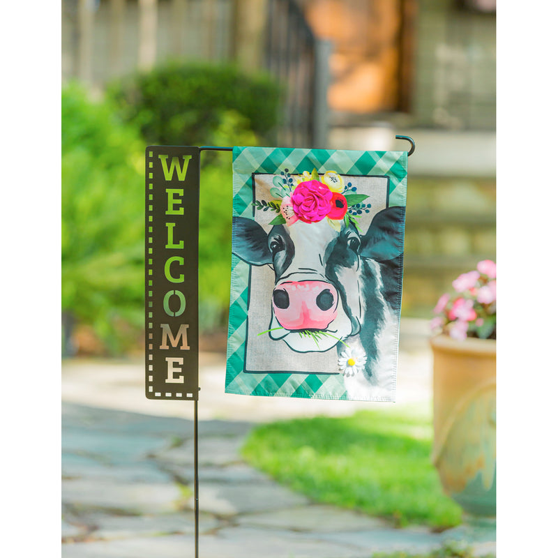 Welcome Laser Cut Garden Flag Stand,20159