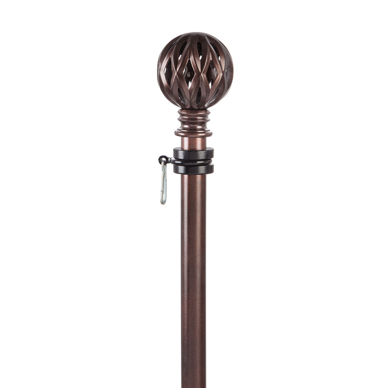 Diamond Cut Ball Interchangeable Finial, Bronze,20174