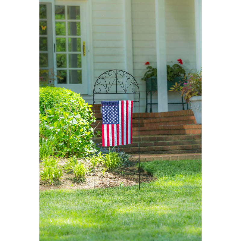 Decorative Swirls Garden Flag Arbor Stand,20193