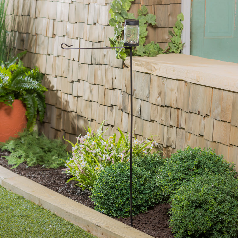 Mason Jar Solar Garden Flag Stand, KD,20199