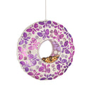 Mosaic Circle Bird Feeder Butterfly