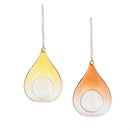 Tear Drop Glass Bird Feeder, 6"H, Set