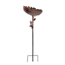 Metal Bronze & Verdigris Staked Bird Feeder