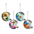 Hand Painted Glass Bird Feeder, Dragonfly