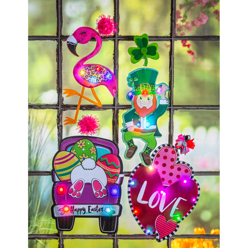 Heart and Love LED Window Décor,2ddw2383