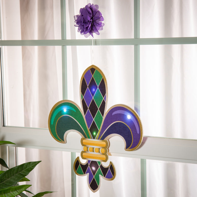 Fleur de Lis LED Window Décor,2ddw2504