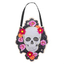 Happy Skull Floral Door D√©cor
