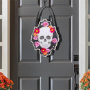 Happy Skull Floral Door D√©cor