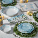 Evergreen Home Accents,11" Melamine Dinner Plate, Winter Frost,11x11x1 Inches