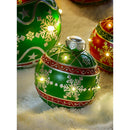 8" Battery Operated Ornament Outdoor Ornament, Green