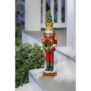 19.5" Nutcracker Garden Statuary with LED Lights