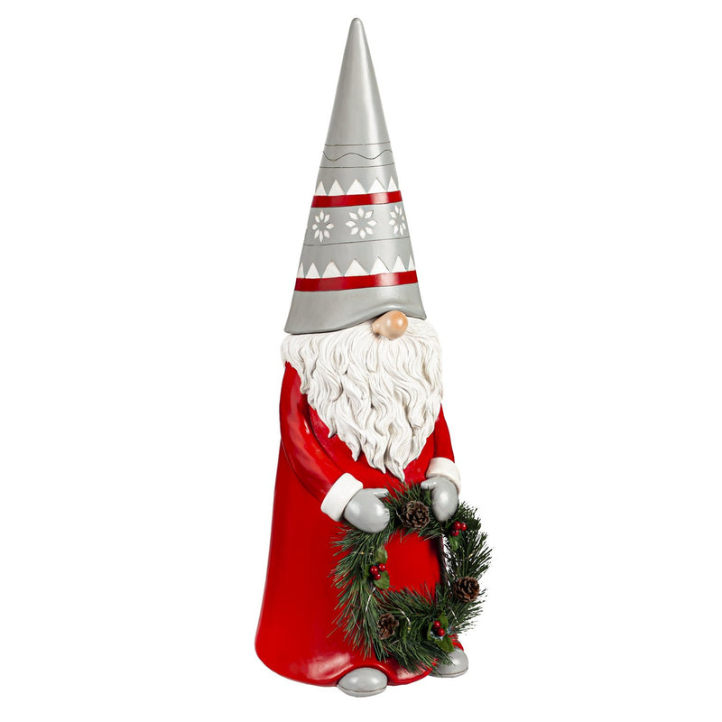 26"H LED Battery Operated Snowflake Gnome Statement Garden Statuary,2la2060