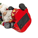 11"H LED Battery Operated Stacked Santas Garden Statuary