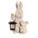 Solar Lantern Bunnies Statuary