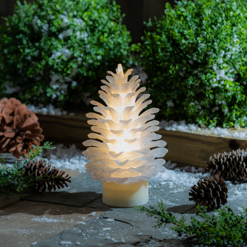 10" LED Pinecone Statuary,2la2546