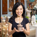 What She Shed Outdoor Lamp & Lighting, Floral Lantern with LED Candle, CDU