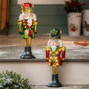 Twas the Night Garden Statue, LED Resin Statue, Nutcracker, 18"H, Asst of 2
