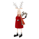 Christmas Vacation Garden Statue, LED Metal Statue, Joy Deer, 26"H