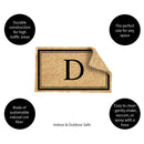 Monogram Coir Mat, Letter  "D"