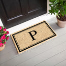 Monogram Coir Mat, Letter  "P"