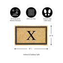 Monogram Coir Mat, Letter  "X"