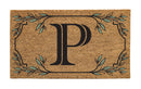 Monogram Coir Mat, Letter  "P"